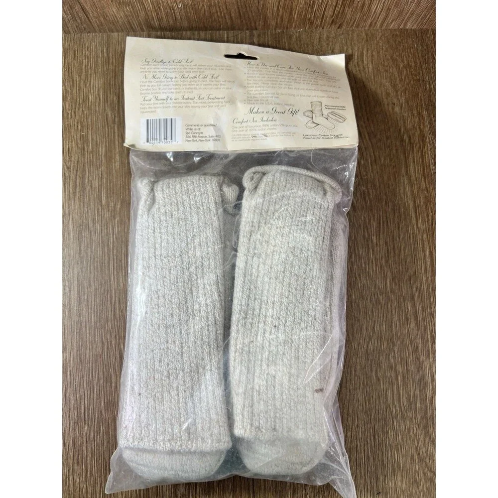 Vintage Spa Concepts Comfort Socks Microwavable Hot Therapy Warm Feet New